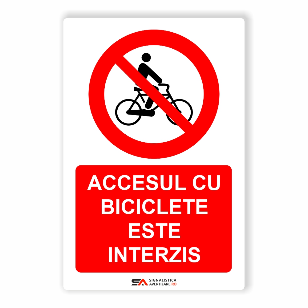 Accesul cu biciclete este interzis - indicator de interzicere 1189