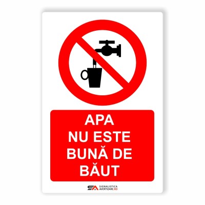 Apa nu este buna de baut - indicator de interzicere 1204