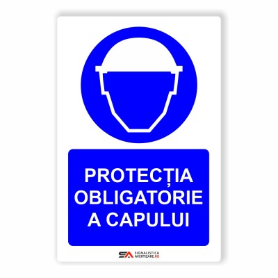 Protectia obligatorie a capului - indicator de obligativitate 1301