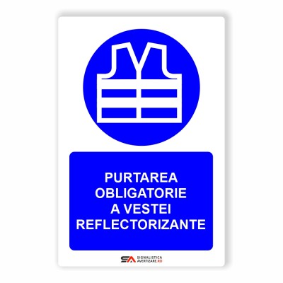 Purtarea obligatorie a vestei reflectorizante - indicator de obligativitate 1293