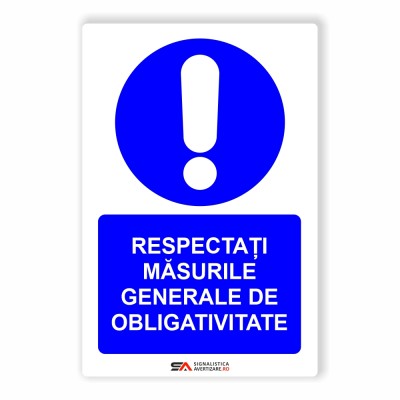 Respectati masurile generale de obligativitate - indicator de obligativitate 1272