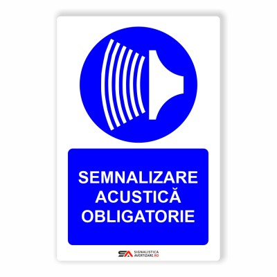 Semnalizare acustica obligatorie - indicator de obligativitate 1275