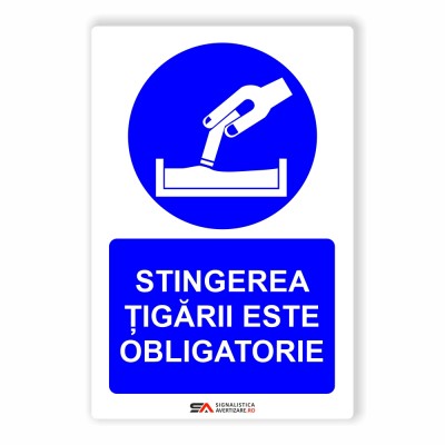 Stingerea tigarii este obligatorie - indicator de obligativitate 1269