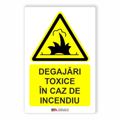 degajari toxice in caz de incendiu - indicator de avertizare 1250