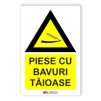 piese cu bavuri taioase - indicator de avertizare 1228