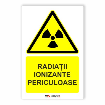 radiatii ionizante periculoase - indicator de avertizare 1225