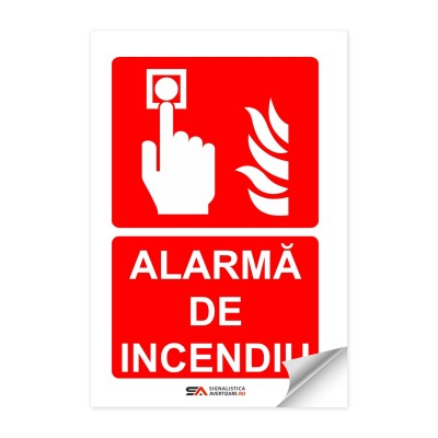 Alarma de incendiu – autocolant