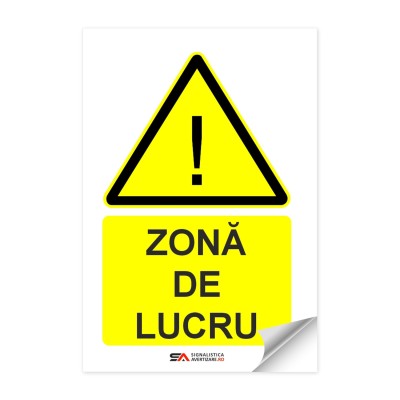 Zona de lucru – autocolant
