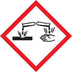 Pictograma CLP GHS05 – coroziune